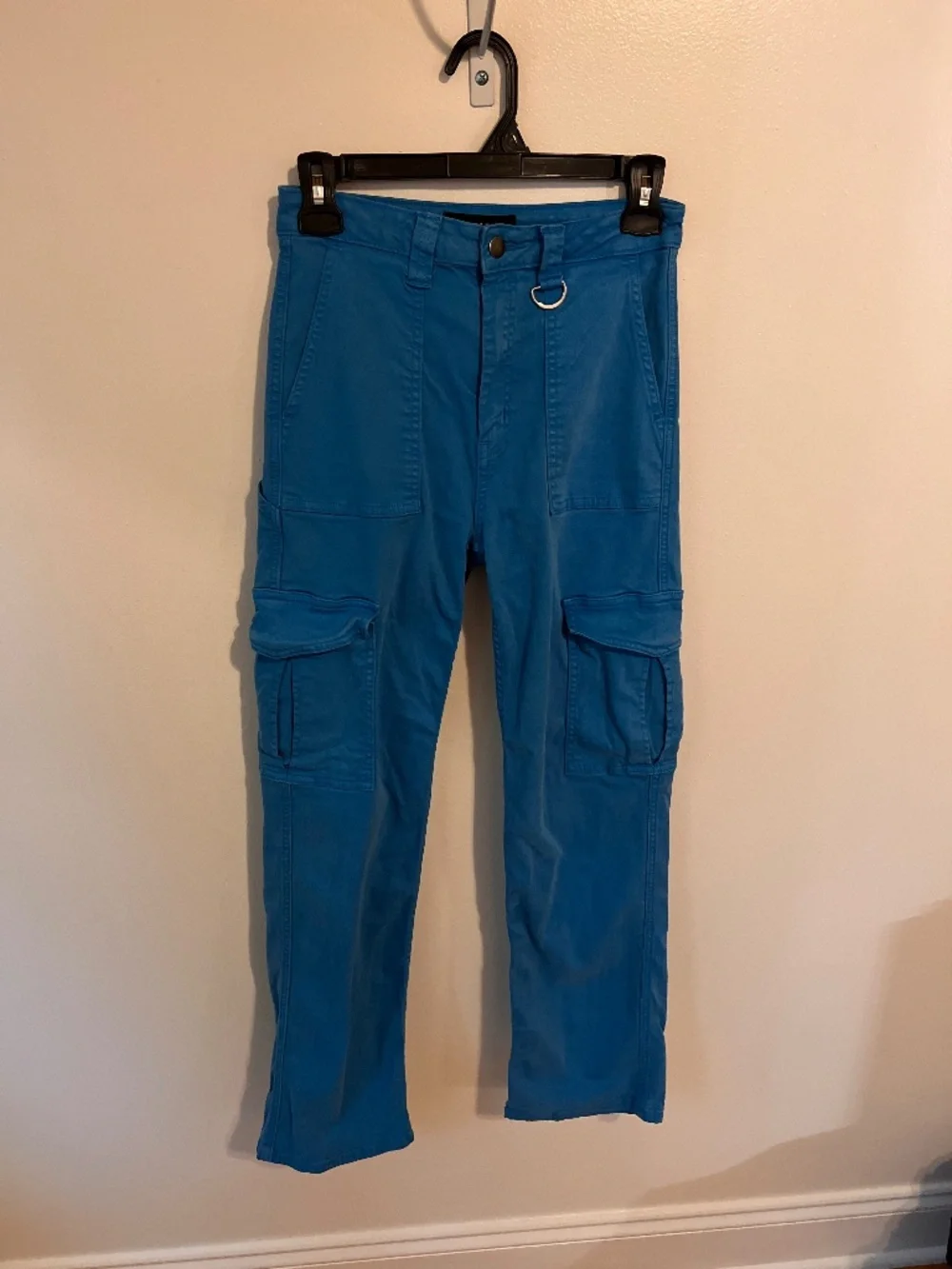 Akira Blue Cargo Straight Leg Stretchy Jeans | Size 7